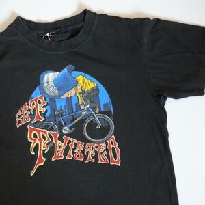 Vintage Y2K BMX Boy "Get Twisted" Print Black Tee / 10-12Y